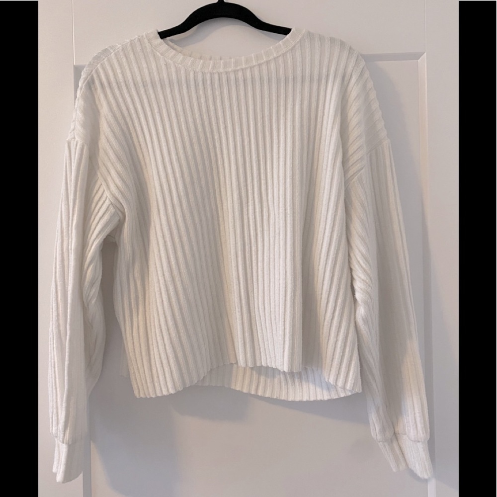 White Long Sleeved Top